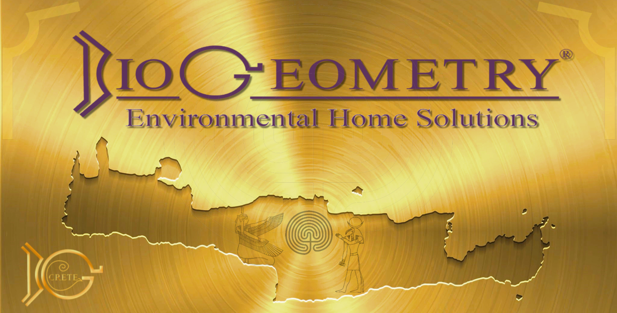 BioGeometry Environmental Home Solutions logo with map of Crete